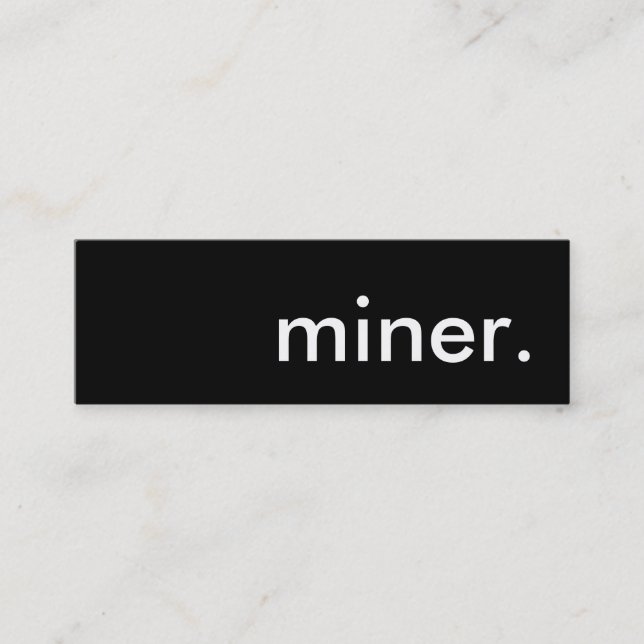 Cartão De Visita Mini miner. (Frente)