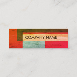 Cartão De Visita Mini Mini de pedra natural BC, vermelho cinzento de