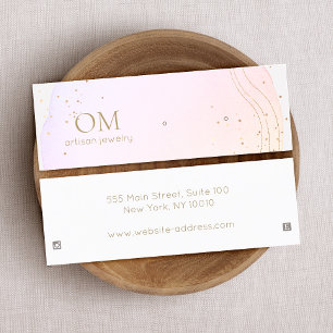 Cartão De Visita Mini Mini Exibição de Extração de Aquarela de Abstrato