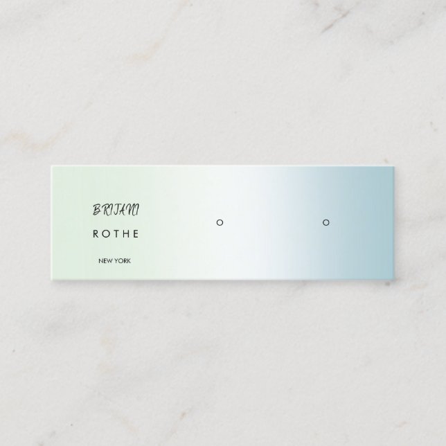 Cartão De Visita Mini Mini Gravação de Gradiente de Script (Frente)