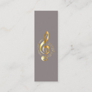 Cartão De Visita Mini Mini Personalizada do Cromo de Limpeza de Música T