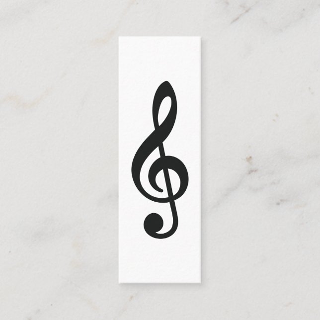 Cartão De Visita Mini Mini Personalizada do Cromo de Limpeza de Música T (Frente)
