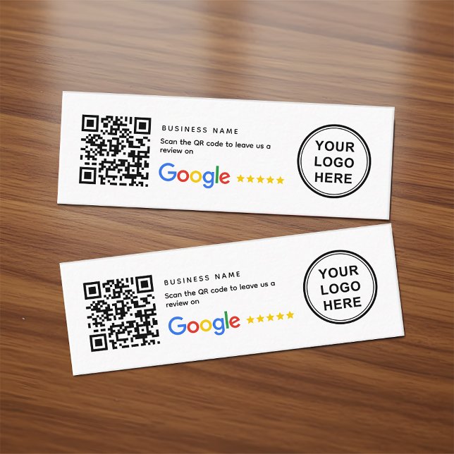 Cartão De Visita Mini Mini Small QR Code Google Review Business Inserts (Criador carregado)