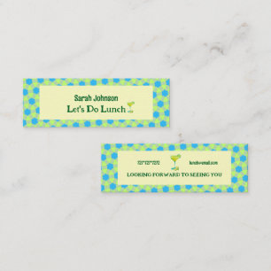Cartão De Visita Mini Mínimo de Lets Do Lunch