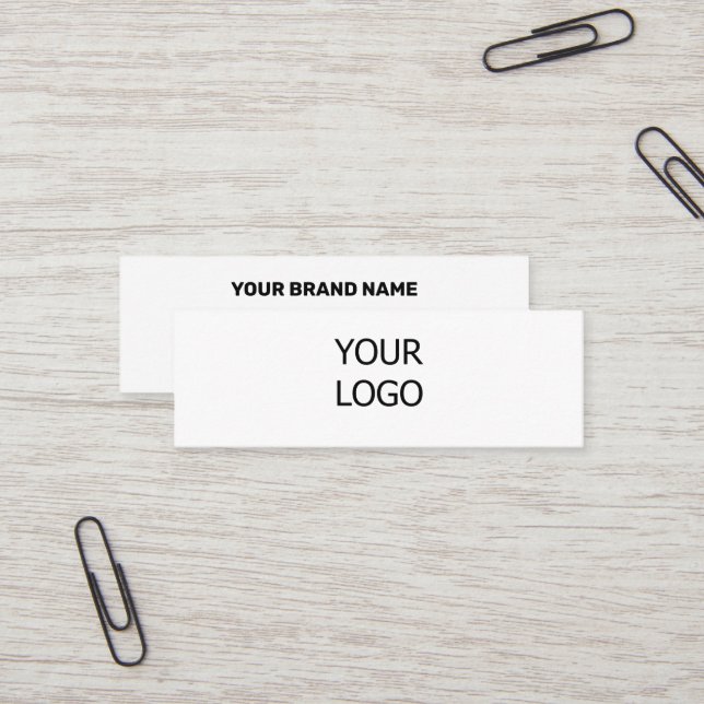 CARTÃO DE VISITA MINI MÍNIMO SIMPLES ADICIONE O TEXTO PERSONALIZADO DO L (Frente/Verso In Situ)