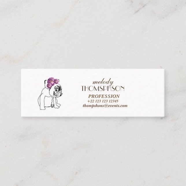 Cartão De Visita Mini Miniplaca de Matriz Padrão Elegante Moderna (Frente)