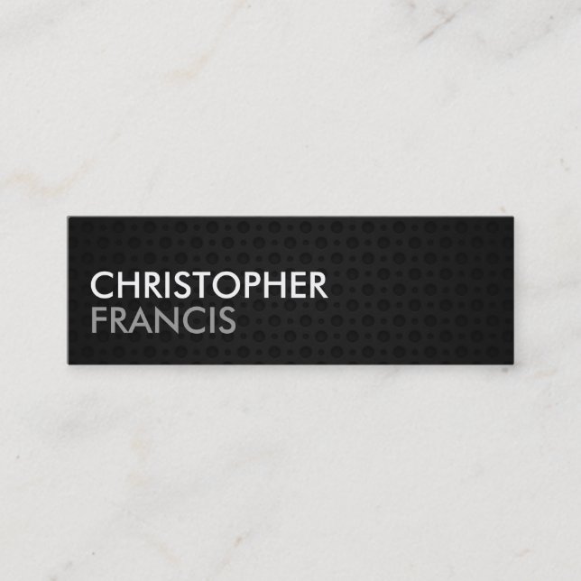 Cartão De Visita Mini Miniplacas de som de dois tons de metal de tungstê (Frente)