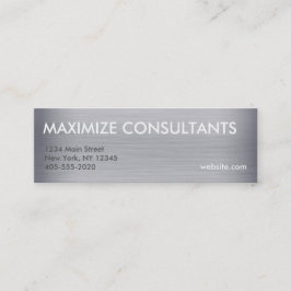 Cartão De Visita Mini Miniplacas de textura metálica de titânio