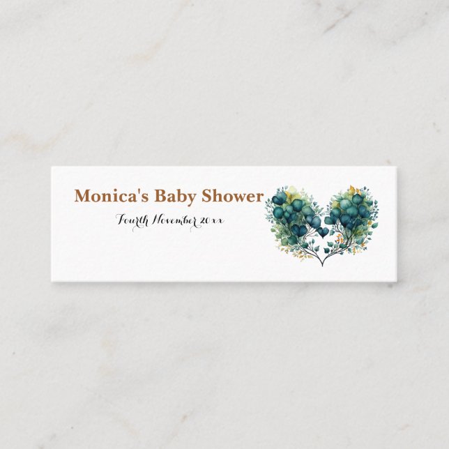 Cartão De Visita Mini Minitarjeta De Visita Sloth & Blossoms Customizabl (Frente)