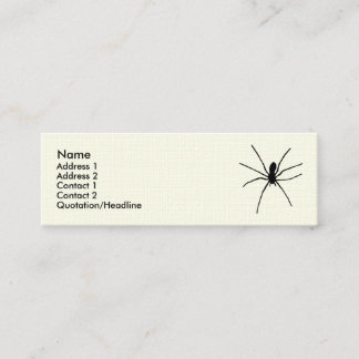 Cartão De Visita Mini Modelo preto da aranha