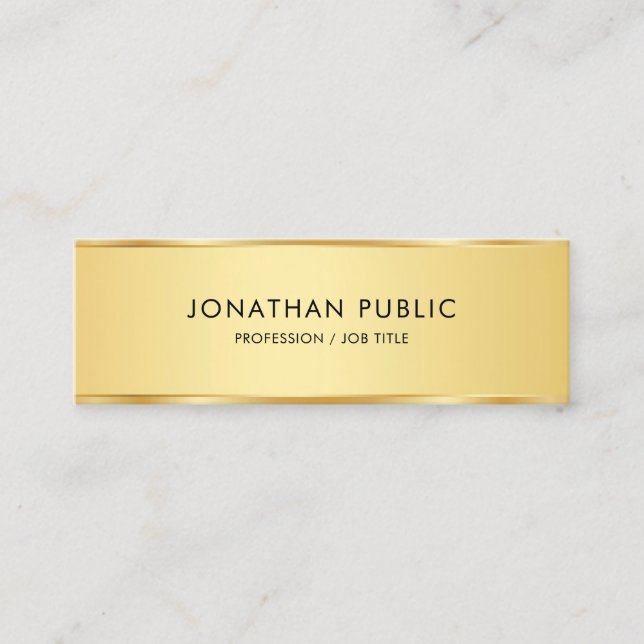 Cartão De Visita Mini Modelo Simples Elegante Moderno Profissional (Frente)