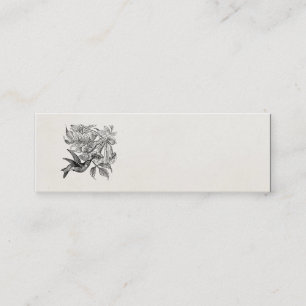 Cartão De Visita Mini Modelo Throated vermelho do pássaro do colibri do