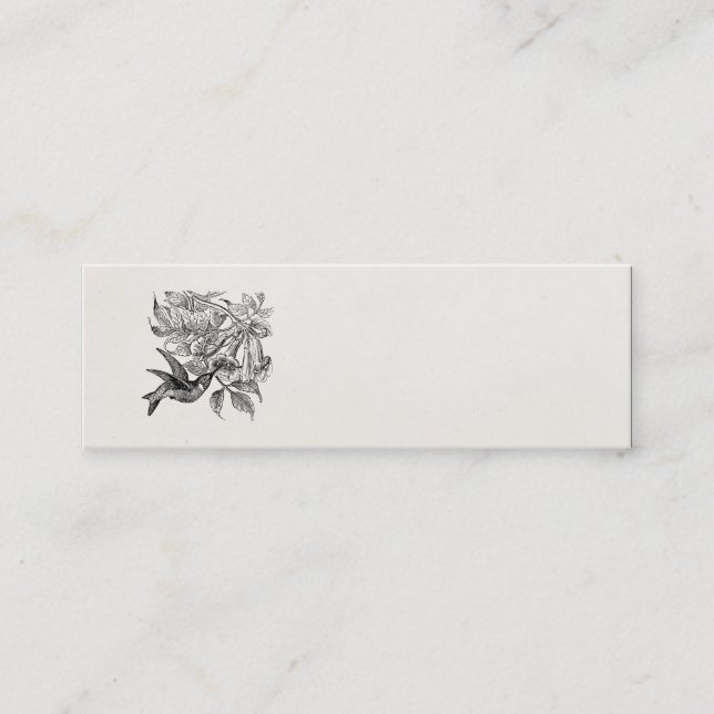 Cartão De Visita Mini Modelo Throated vermelho do pássaro do colibri do (Frente)