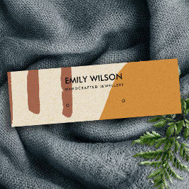 CARTÃO DE VISITA MINI MODERN ABSTRATO TERRACOTTA RED ART STUD DISPLAY