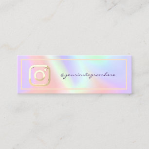 Cartão De Visita Mini Modern Instagram Holographic