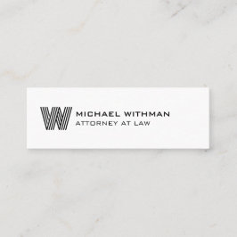 CARTÃO DE VISITA MINI MODERN LINE MONOGRAM  BUSINESS LOGO 