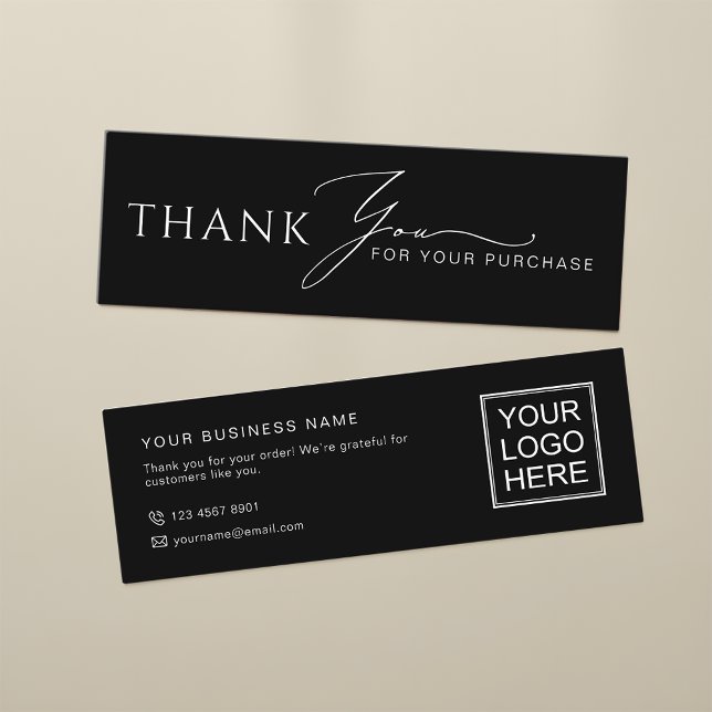 Cartão De Visita Mini  Modern Mini Packaging Inserts For Online Shops (Criador carregado)