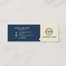 Cartão De Visita Mini Modern Professional 2 cores adicione seu logotipo