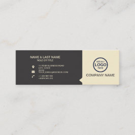 Cartão De Visita Mini Modern Professional 2 cores adicione seu logotipo