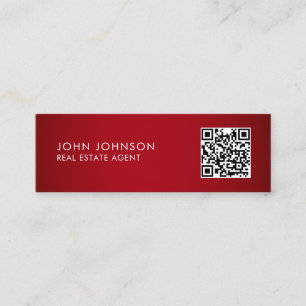 Cartão de Visita Mini Moderno Código QR