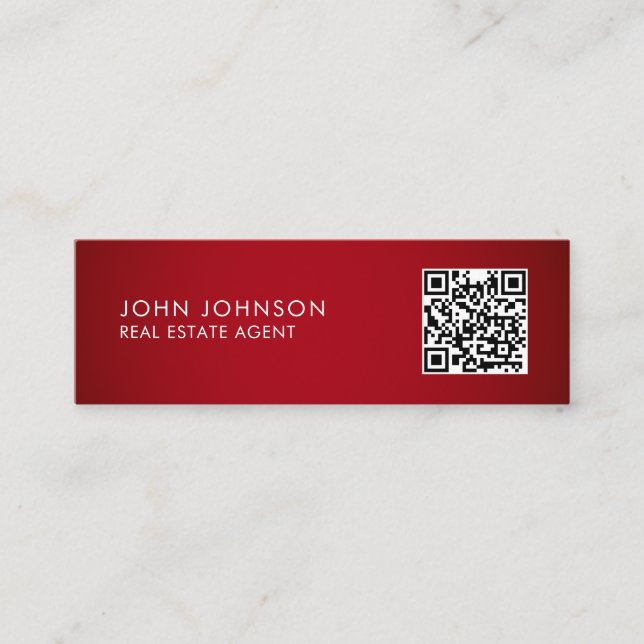 Cartão de Visita Mini Moderno Código QR (Frente)