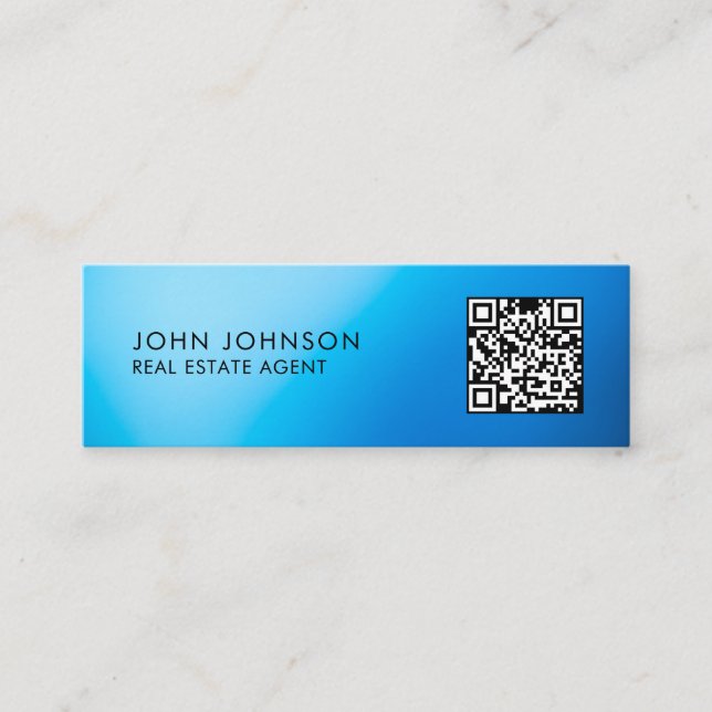 Cartão de Visita Mini Moderno Código QR (Frente)