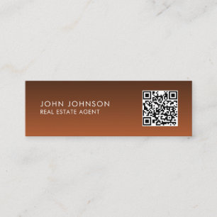 Cartão de Visita Mini Moderno Código QR