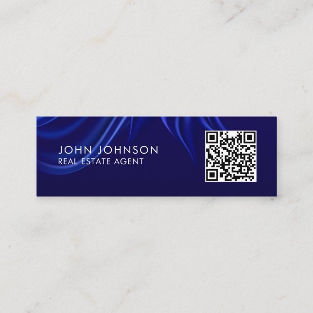 Cartão de Visita Mini Moderno Código QR (Frente)