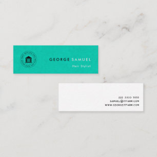Cartão De Visita Mini Moderno Logotipo e Nome Empresarial Personalizado 