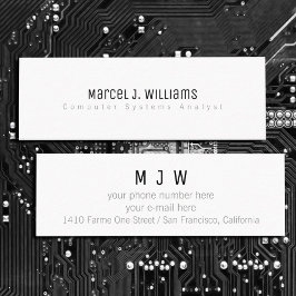 Cartão De Visita Mini Moderno minimalista simples e profissional