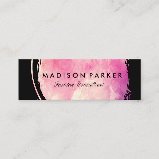 Cartão De Visita Mini Mola d'água Contemporânea Bruta (Frente)