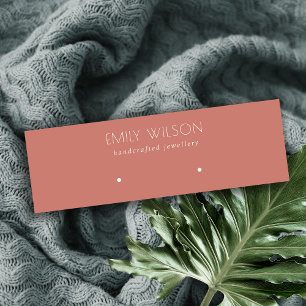 Cartão De Visita Mini Monitor de Mínimo Simples Tomate Red Muted Earrat