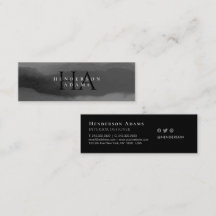 Monograma de Abstrato de Wavor de Cor Negra e Bran