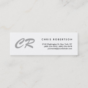 Cartão De Visita Mini Monograma original do roteiro da escova