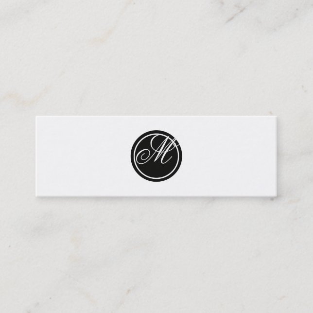 Cartão De Visita Mini Monograma simples (Frente)