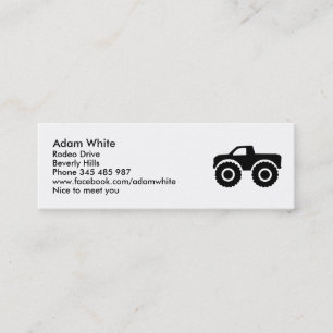 Cartão De Visita Mini Monster truck