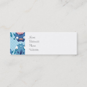 Cartão De Visita Mini Monstros Azuis Loucos Brincam Presentes para Crian