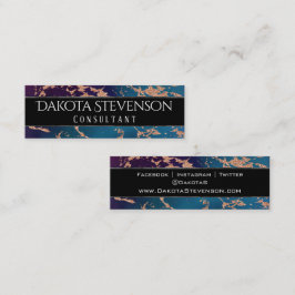 Cartão De Visita Mini Moody Luxe Marble | Aparição da marca em púrpura p