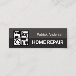 Cartão De Visita Mini Motif de Ferramentas de Construção Profissional de