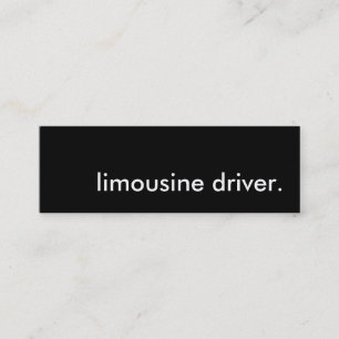 Cartão De Visita Mini motorista limusine.