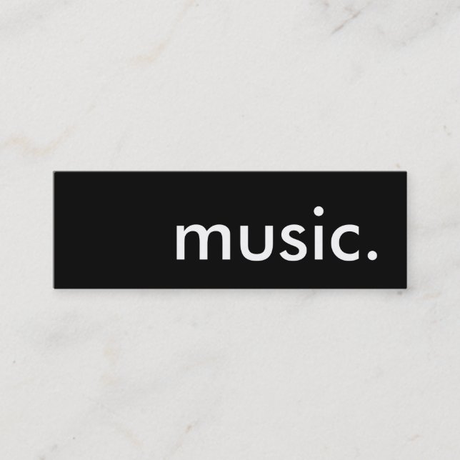 Cartão De Visita Mini música. (Frente)