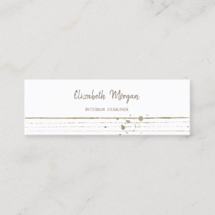 Cartão De Visita Mini Na moda profissional moderno, branco, listras