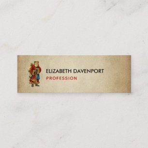 Cartão De Visita Mini Natais vintages Velho Pai Natal