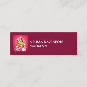 Cartão De Visita Mini Natal moderno presentes & árvore envolvidos -