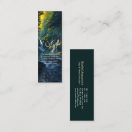 Cartão De Visita Mini Nature Forest YOGA Texto oculto Cotações principai