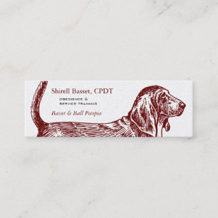 Cartão De Visita Mini Negócio do cão de Basset Hound