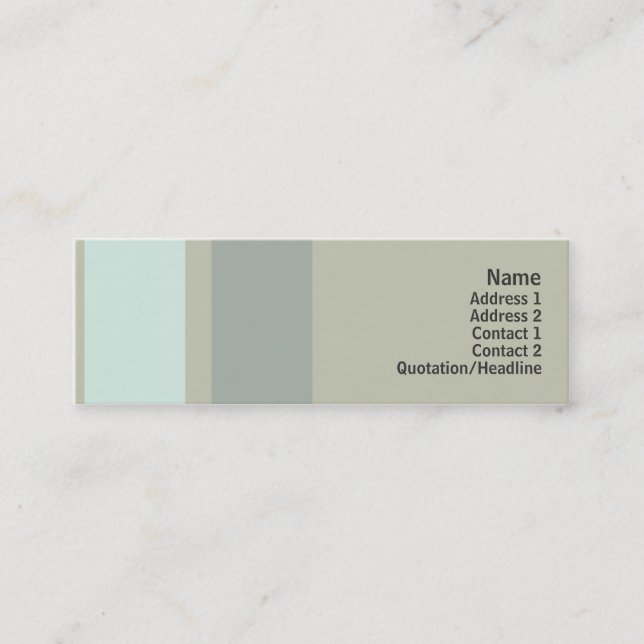 Cartão De Visita Mini Neutralidade - magro (Frente)