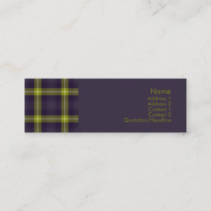 Cartão De Visita Mini No. 0020 do Tartan