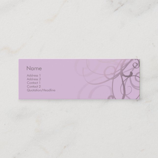 Cartão De Visita Mini No. 0031 dos redemoinhos (Frente)