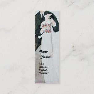 CARTÃO DE VISITA MINI NOIVA & NOIVO ROMÂNTICO MONOGRAMA DE FESTA DE CASA